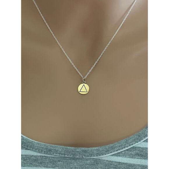 Sterling Silver Necklace with Bronze Fire Element Charm - Picture 4 of 7